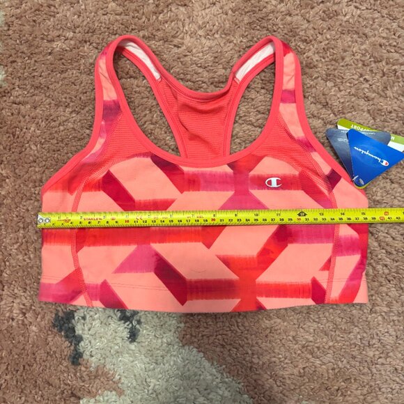 NWT Champion Double Dry Pink Racerback Sports Bra Womens Sz XL Medium Support - Picture 5 of 6